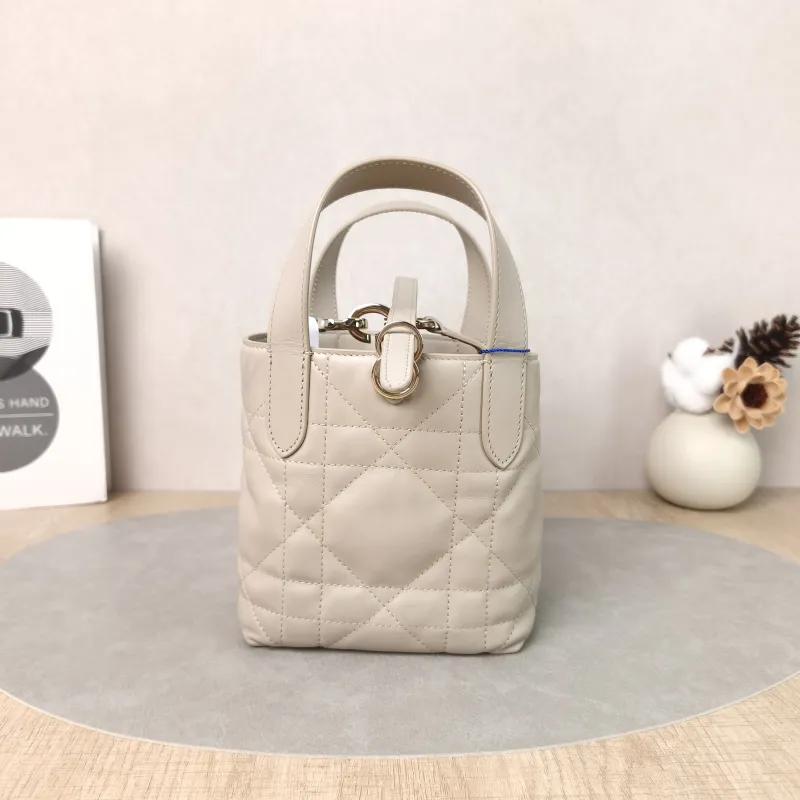 DIOR Top Handle Bag TOUJOURS Edition Beige Calfskinmini13 × 12 × 15 cm — cover view 4 of 6