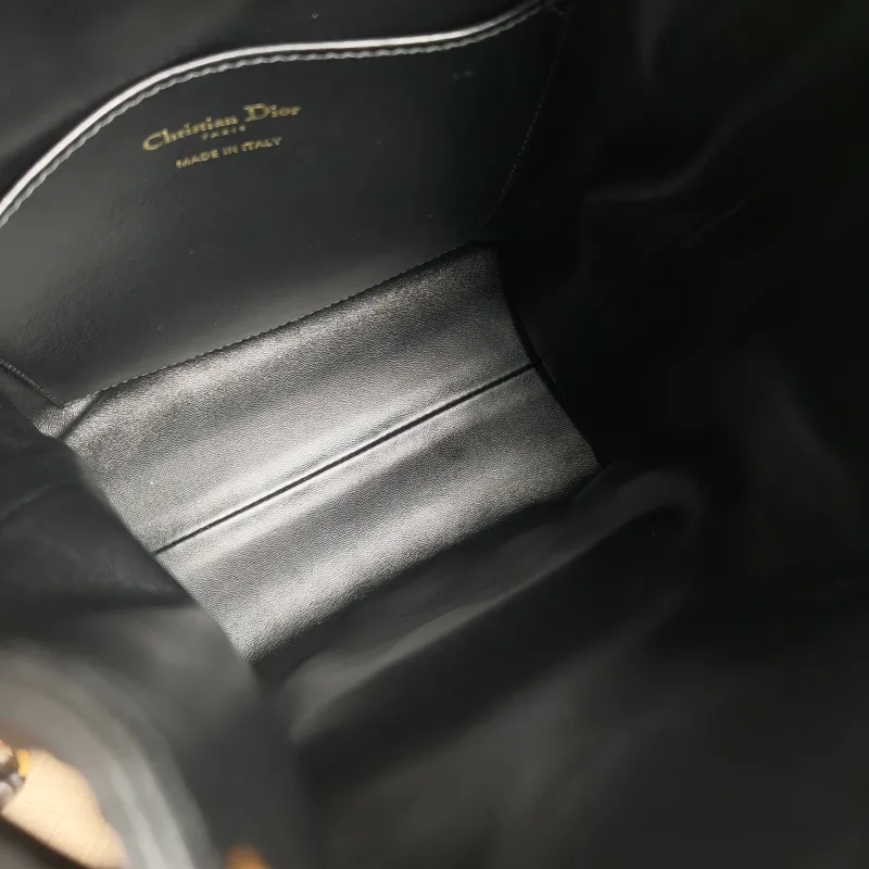 DIOR Crossbody Bag Caro Bucket Bag Black Lambskin Small 20 × 9 × 24 cm — detail view 1 of 11
