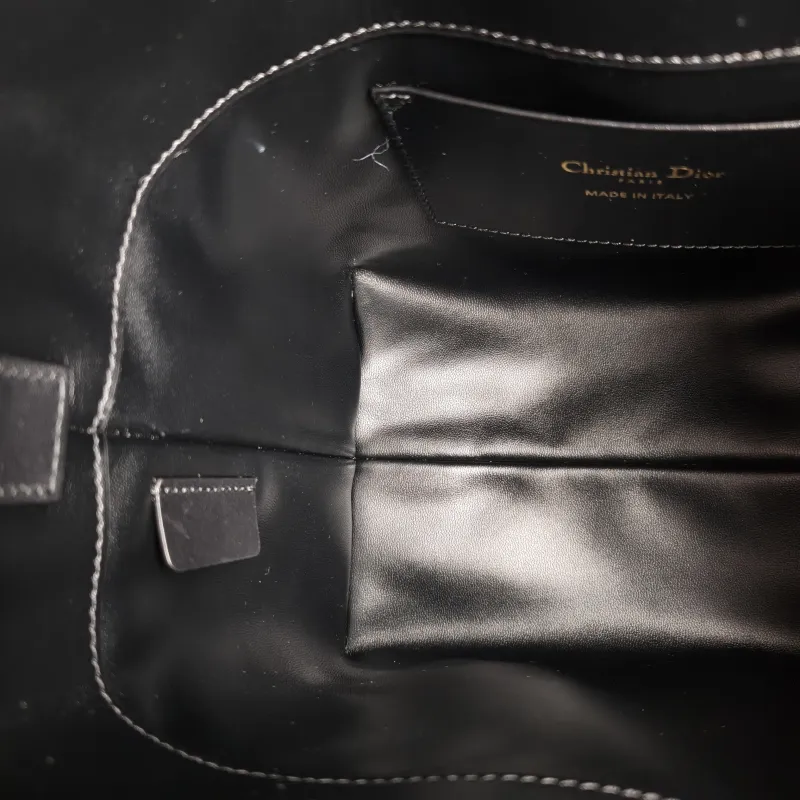 DIOR Shoulder Bag TOUJOURS Edition Black Calfskin Small 18.5 × 12 × 18.5 cm — detail view 9 of 12