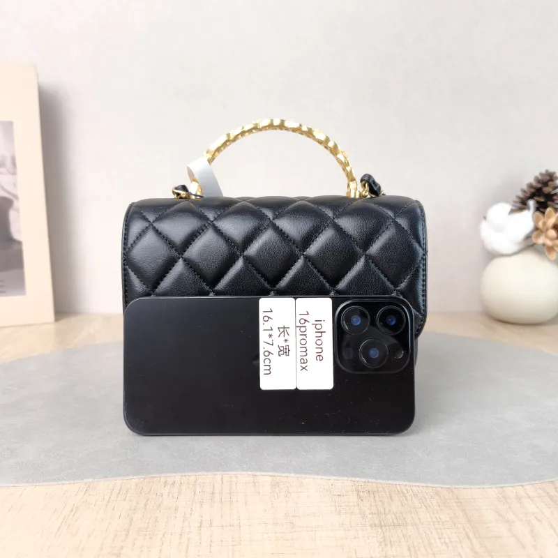 Chanel Crossbody Bag 24s Black Lambskin One Size 18 × 6 × 13 cm — cover view 6 of 6