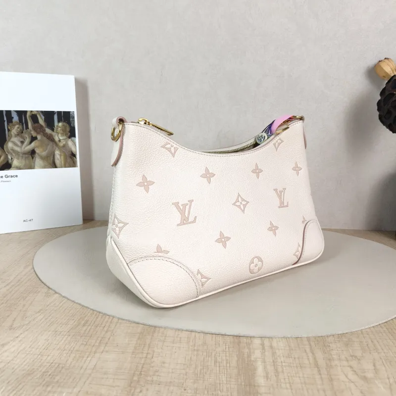 Louis Vuitton Crossbody Bag Boulogne Beige Monogram Empreinte Embossed Calfskin Small 26 × 9.5 × 16 cm — cover view 6 of 6