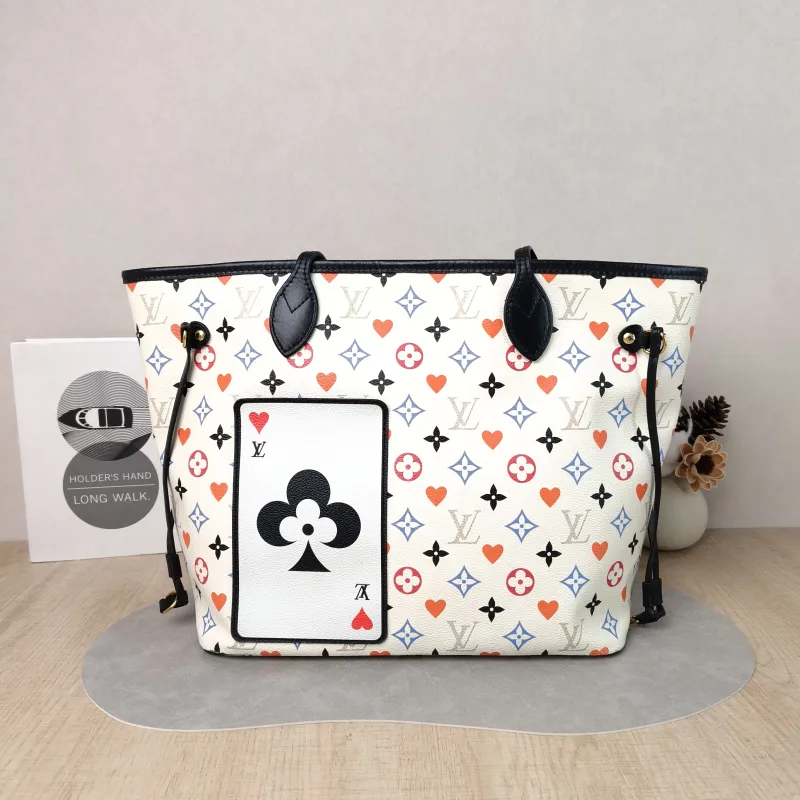 Louis Vuitton Shoulder Bag Neverfull White · Game On PVC Medium 31 × 14 × 28 cm