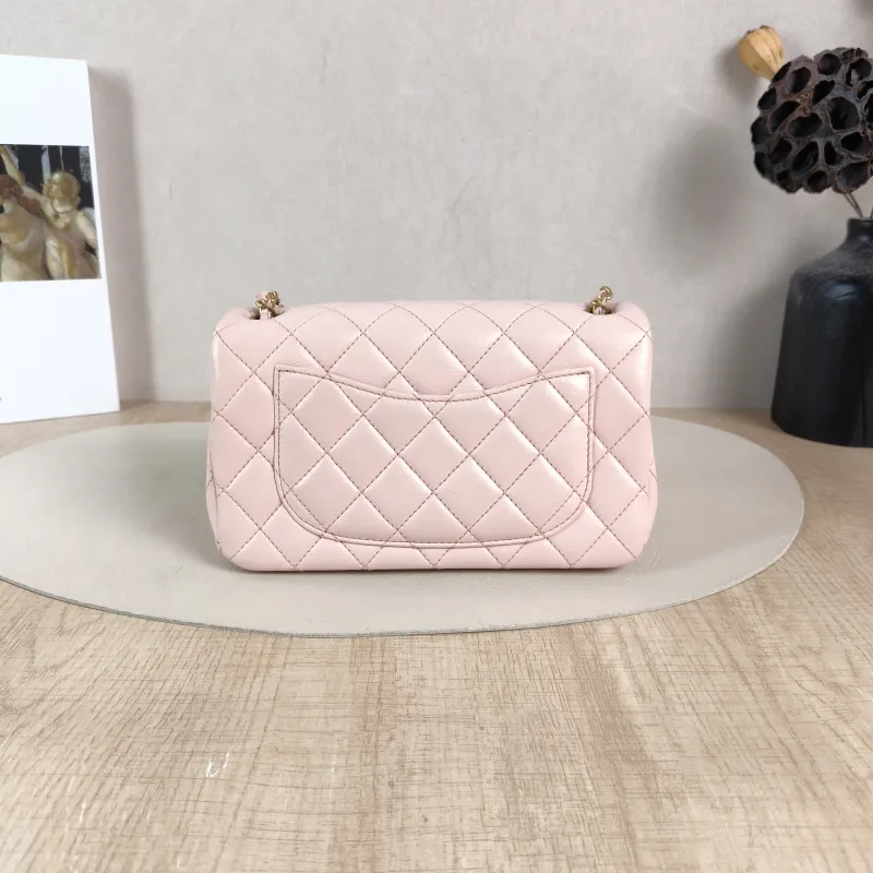 Chanel Crossbody Bag mini Pink Lambskin One Size 20 × 6 × 12 cm — cover view 3 of 5