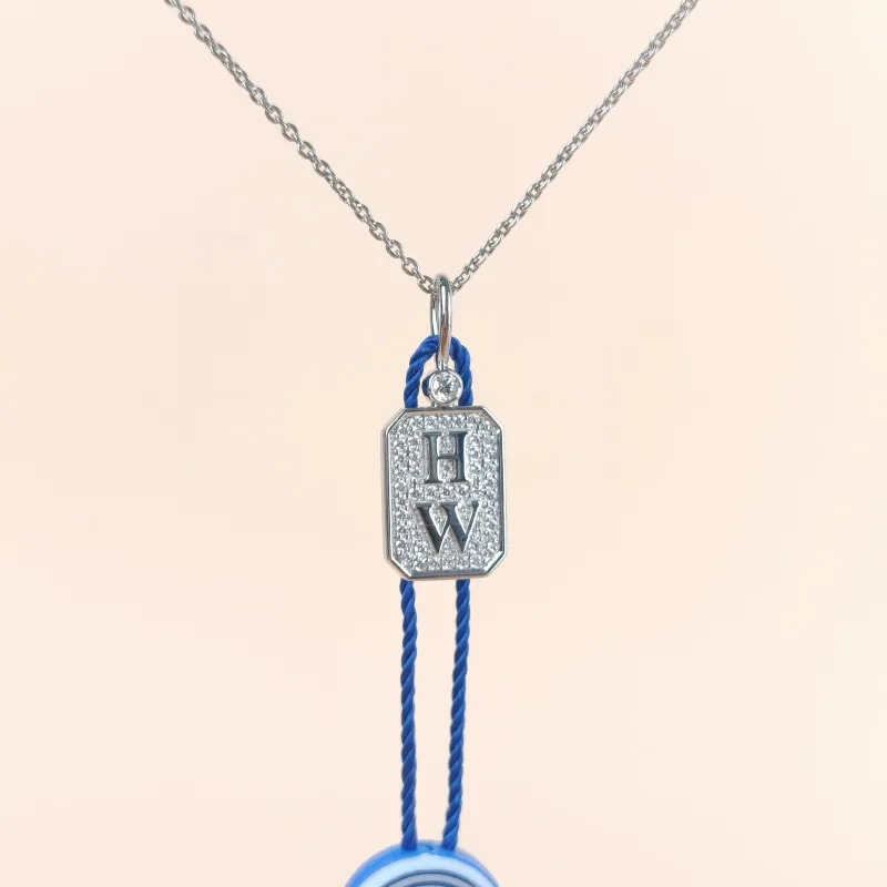 HARRY WINSTON Necklace HW Logo Pavé Diamond Necklace PT950One Size41cm