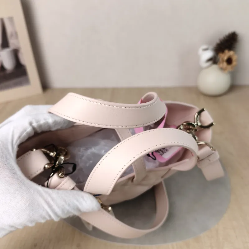 DIOR Top Handle Bag TOUJOURS Edition Pink Calfskin Mini 13 × 12 × 15 cm — detail view 4 of 13