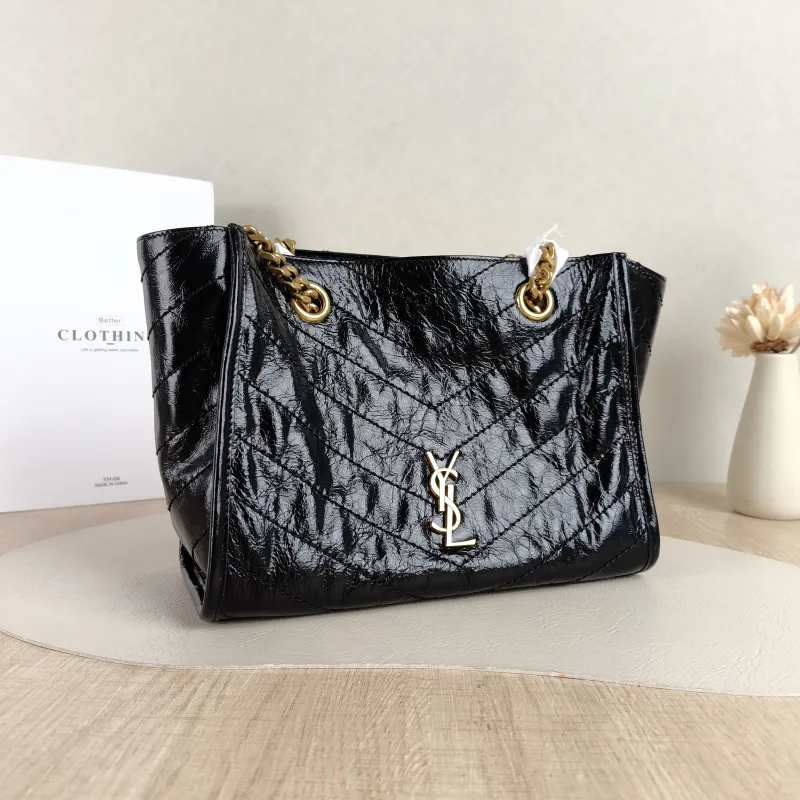 SAINT LAURENT Shoulder Bag Niki Shopping Tote Black Calfskin Small 25 × 10 × 19 cm — cover view 5 of 5
