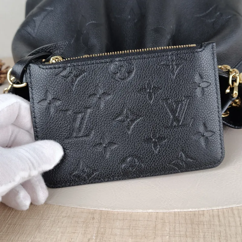 Louis Vuitton Crossbody Bag BUNDLE Black Empreinte Embossed Calfskin Monogram Medium28 × 11.5 × 20 cm — detail view 2 of 12