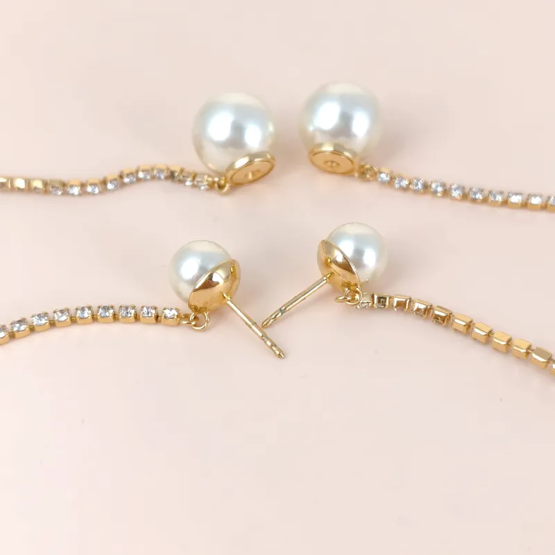 DIOR Earrings Pearl Earrings Gold One Size — cover view 4 of 7