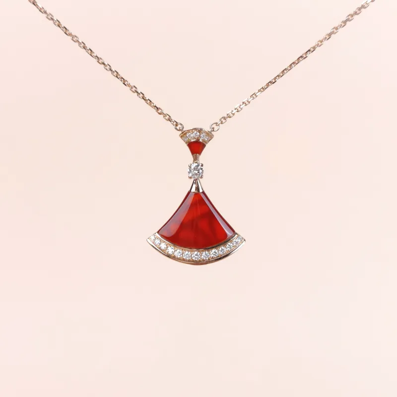 Bvlgari Necklace DIVAS’ DREAM Collection Pavé Diamond Diamond18KR ose Gold One Size2.8*41-43