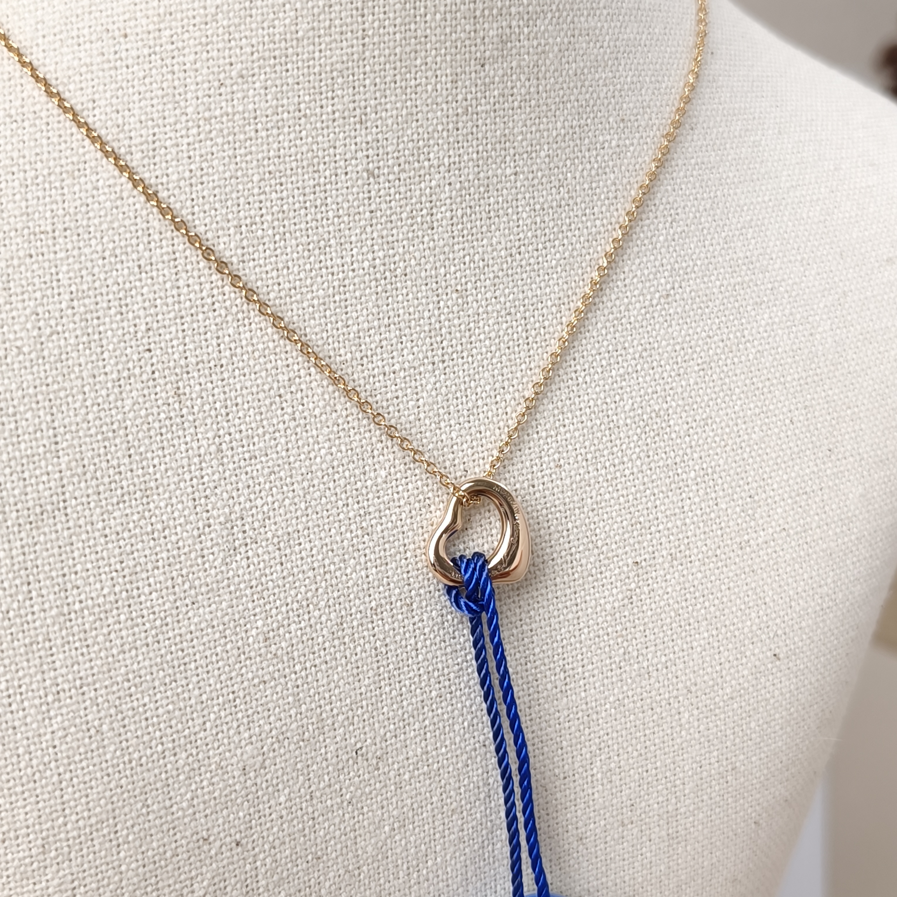 Tiffany&Co. Necklace Elsa Peretti Collection Open Heart Necklace Gold18k One Size40cm One Size — cover view 3 of 9