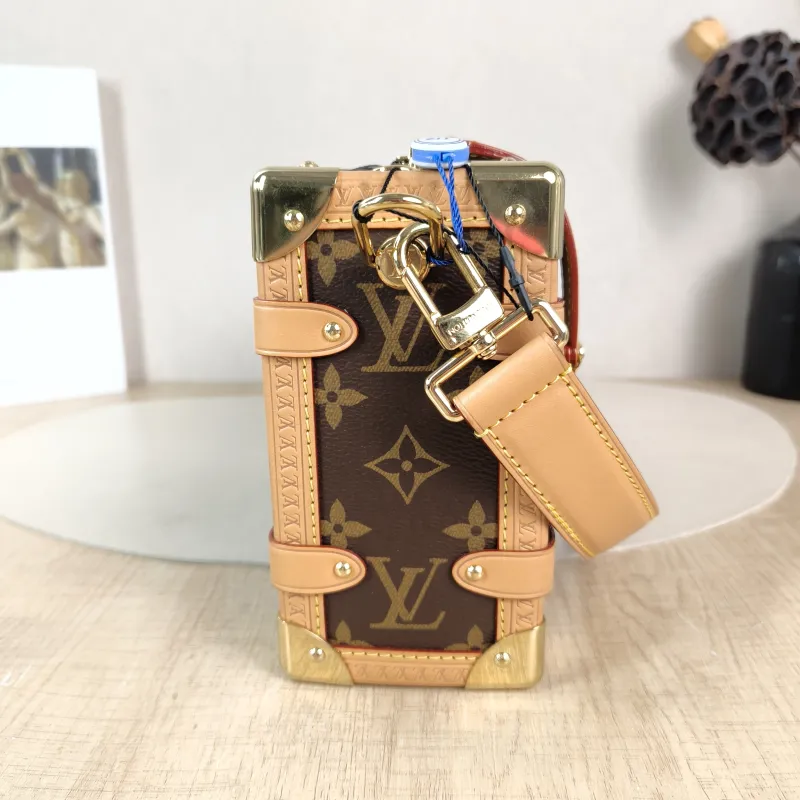 Louis Vuitton Crossbody Bag Side Trunk Box Monogram PVC Medium 23.5 × 8.5 × 16 cm — detail view 7 of 12