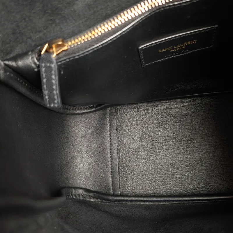 SAINT LAURENT Shoulder Bag LE 5 À 7 Hobo Black Calfskin Small 22 × 8.5 × 23 cm — detail view 4 of 11