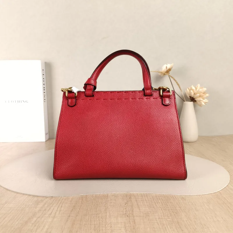 GUCCI Top Handle Bag Marmont Top Handle Bag Red Calfskin One Size26 × 11 × 18 cm — cover view 4 of 5