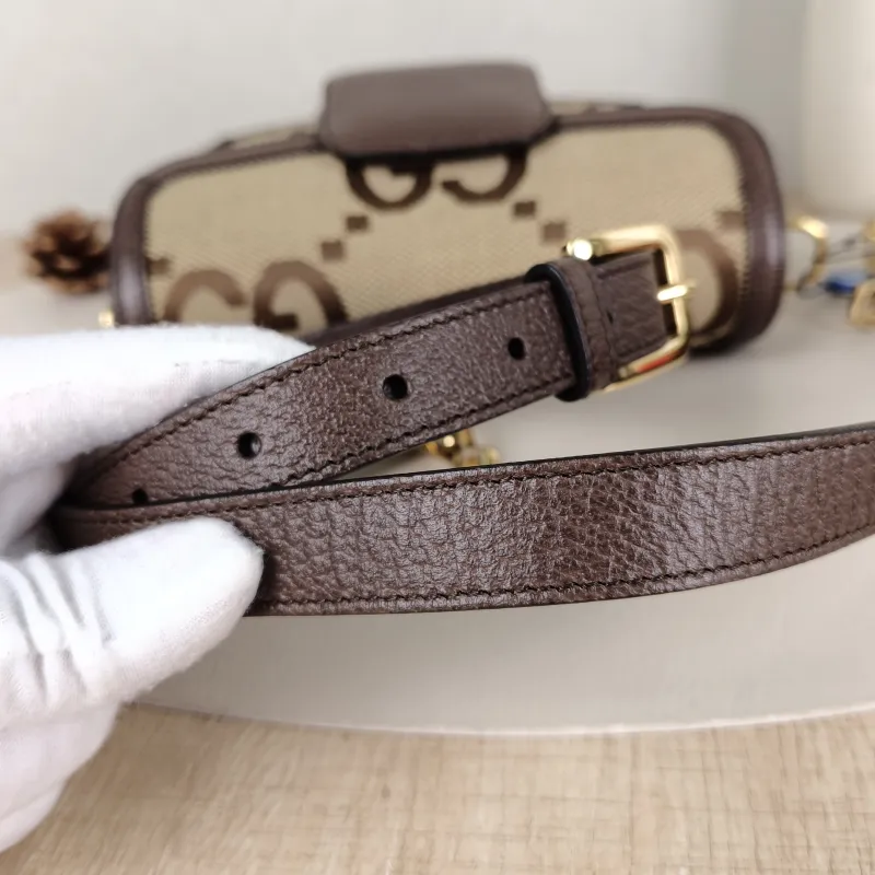 GUCCI Crossbody Bag Horsebit 1955 Horsebit Small Canvas 20.5 × 5 × 14.5 cm — detail view 1 of 12