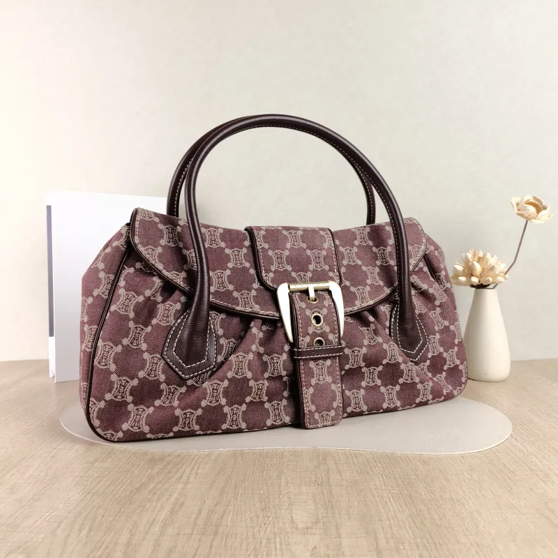 CELINE Top Handle Bag Top Handle Bag Red Canvas One Size45 × 10 × 24 cm — cover view 3 of 5