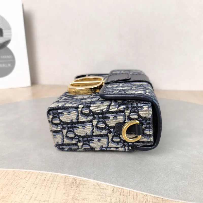 DIOR Crossbody Bag 30Montaigne 30 Box Box Blue Canvas Mini 17.5 × 5 × 11.5 cm — detail view 6 of 11