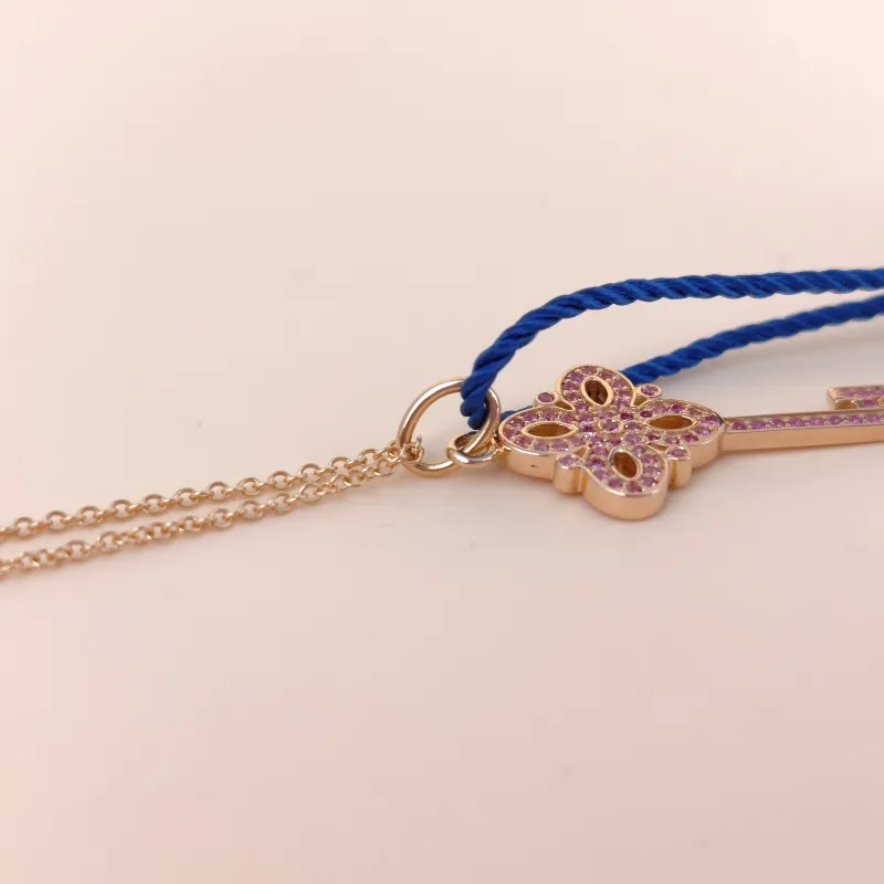 Tiffany&Co. Necklace Keys Collection Necklace Pendant Rose Gold Diamond18KR ose Gold One Size43cm — cover view 2 of 10