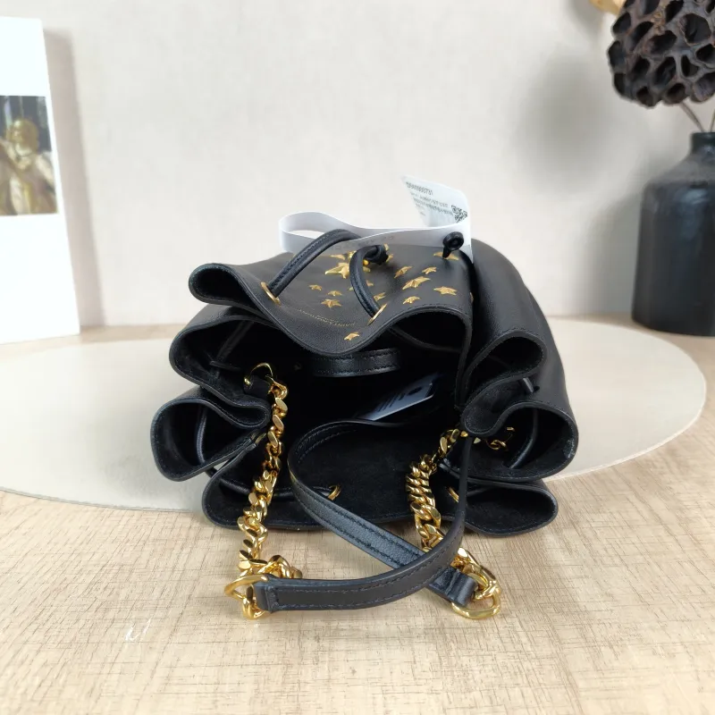 SAINT LAURENT Shoulder Bag Bucket Bag Black Calfskin One Size9 × 8 × 15 cm — detail view 5 of 10
