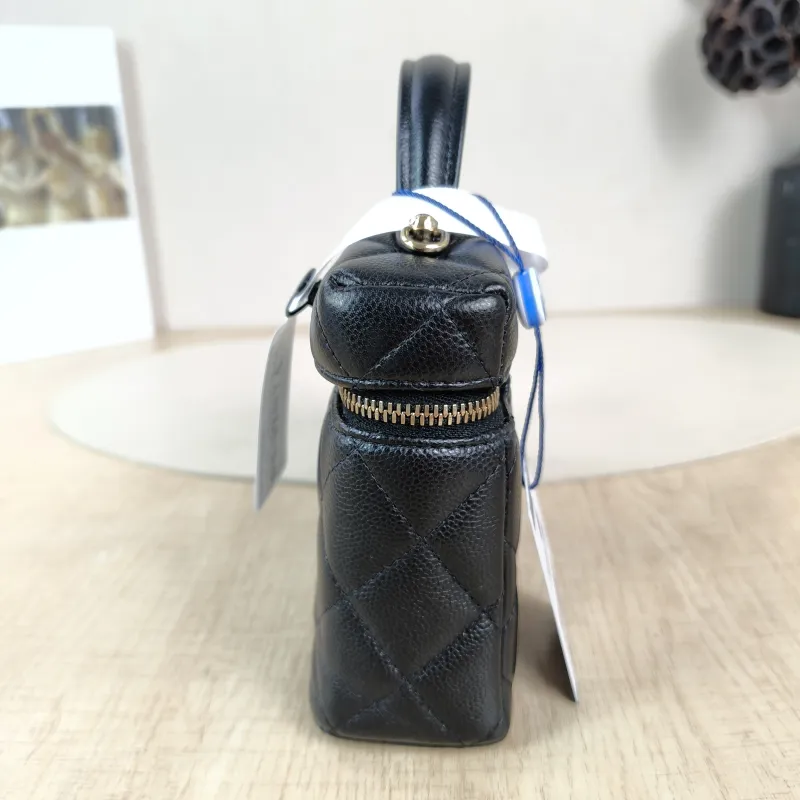Chanel Crossbody Bag lp Box Bag Top Handle Crossbody Bag Black Grained Calfskin One Size 19.5 × 5 × 17 cm — detail view 11 of 13