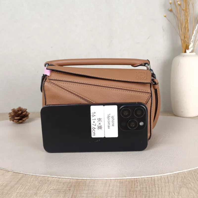 LOEWE Crossbody Bag Puzzle Caramel CC alfskin Mini 18 × 8 × 12.5 cm — cover view 2 of 5