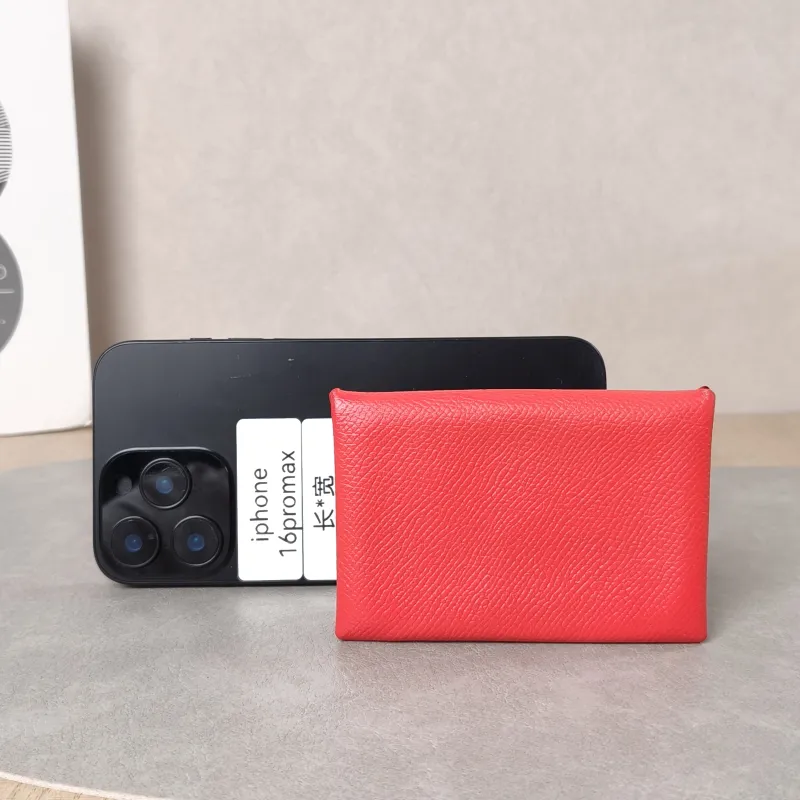 Hermès Wallet Calvi Cardholder Wallet S3 Red Epsom Calfskin One Size10.5 × 1.5 × 7 cm — cover view 5 of 5