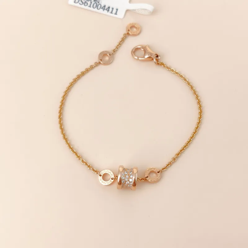 Bvlgari Bracelet B.ZERO1Collection Pavé Diamond Rose Gold Diamond18KR ose Gold One Size 17cm