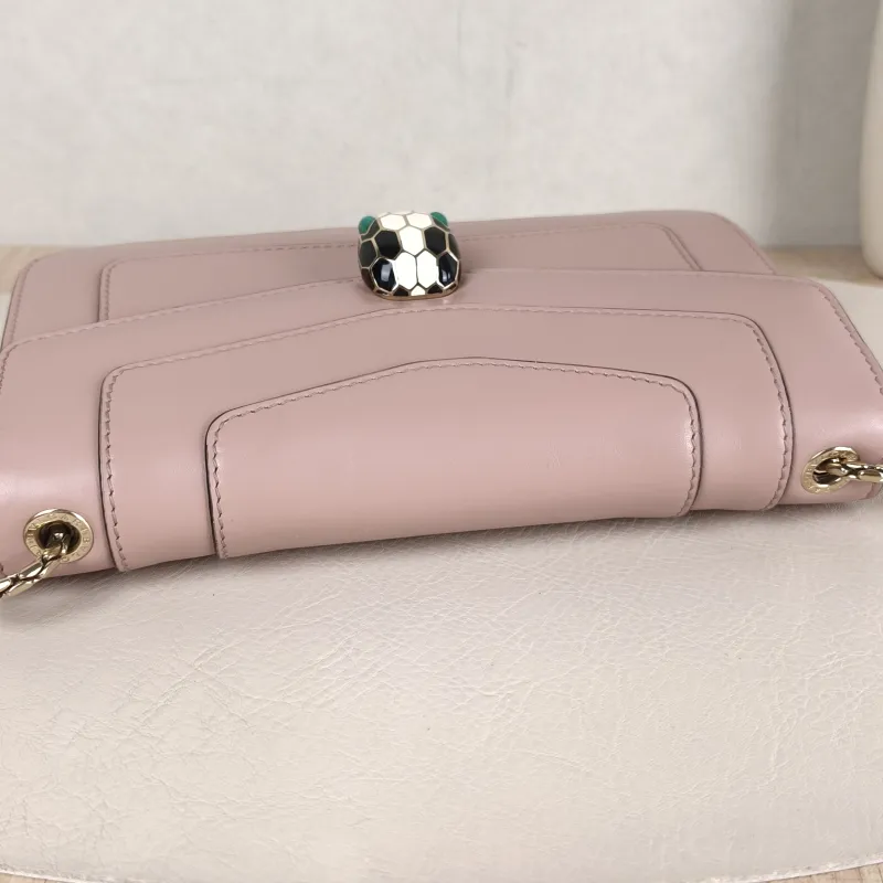 Bvlgari Shoulder Bag Serpenti Forever Collection Crossbody Bag Beige Calfskin One Size 22 × 5 × 14 cm — detail view 5 of 15