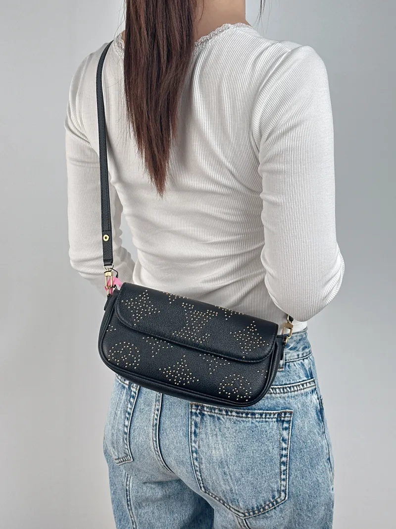 Louis Vuitton Crossbody Bag IVY Black Monogram Empreinte Embossed Calfskin Small 23.5 × 4.3 × 12 cm — on-model view 1 of 2