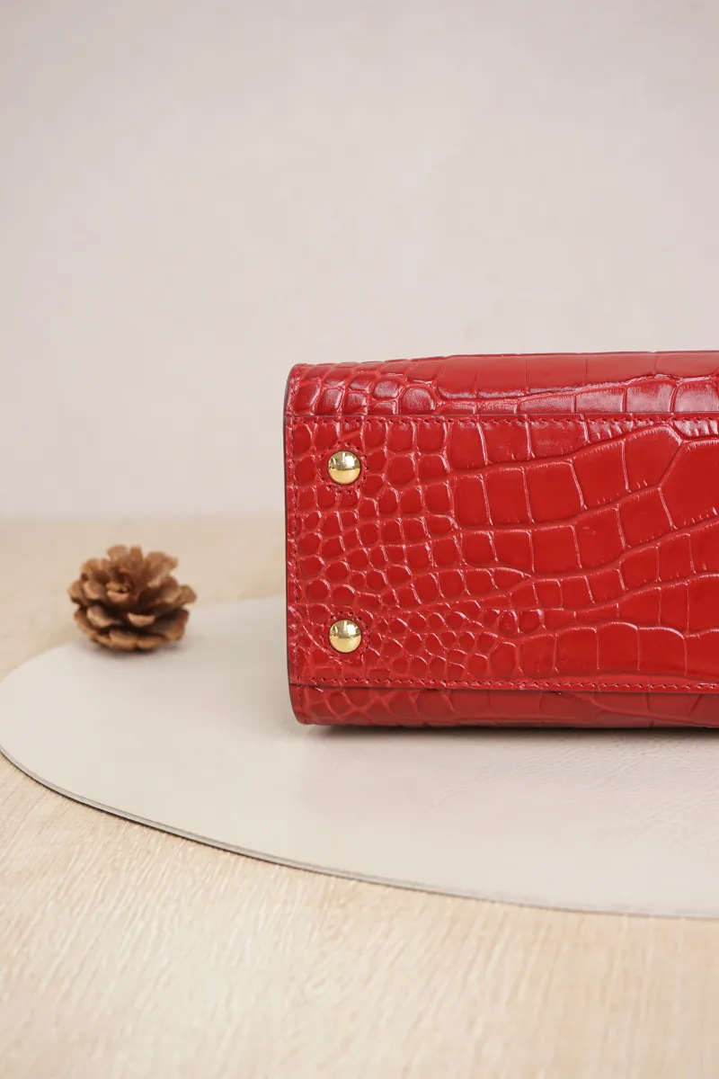 BURBERRY Crossbody Bag Top Handle Crossbody Bag Red Calfskin One Size27 × 11 × 20 cm — cover view 2 of 7
