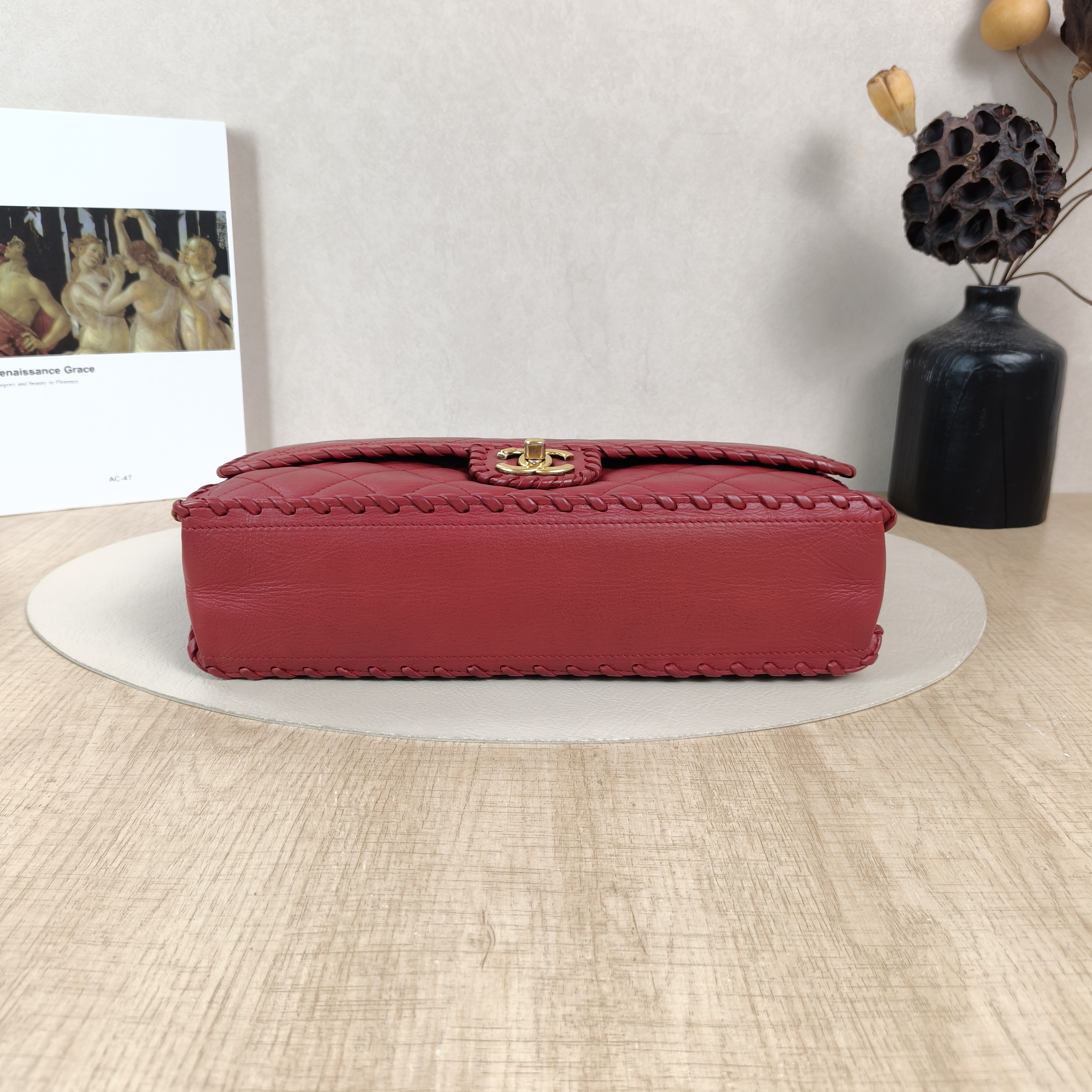 Chanel Crossbody Bagcf Collection Crossbody Bag Red Calfskin One Size29.5 × 8 × 18 cm , Conditioned — cover view 3 of 5