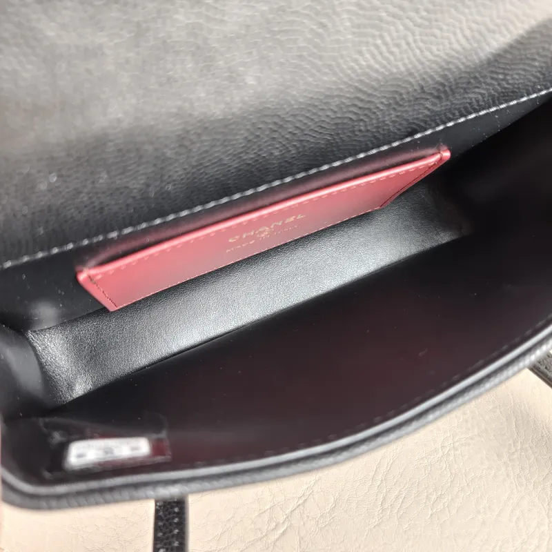 Chanel Crossbody Bag preppy coco Black Grained Calfskin Mini 17 × 5 × 11.5 cm — detail view 1 of 13