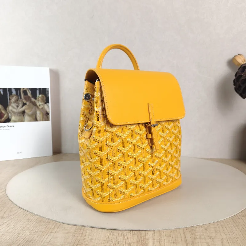 GOYARD Crossbody Bag ALPIN Backpack Yellow PVC Mini 19 × 9.5 × 23 cm — cover view 3 of 5