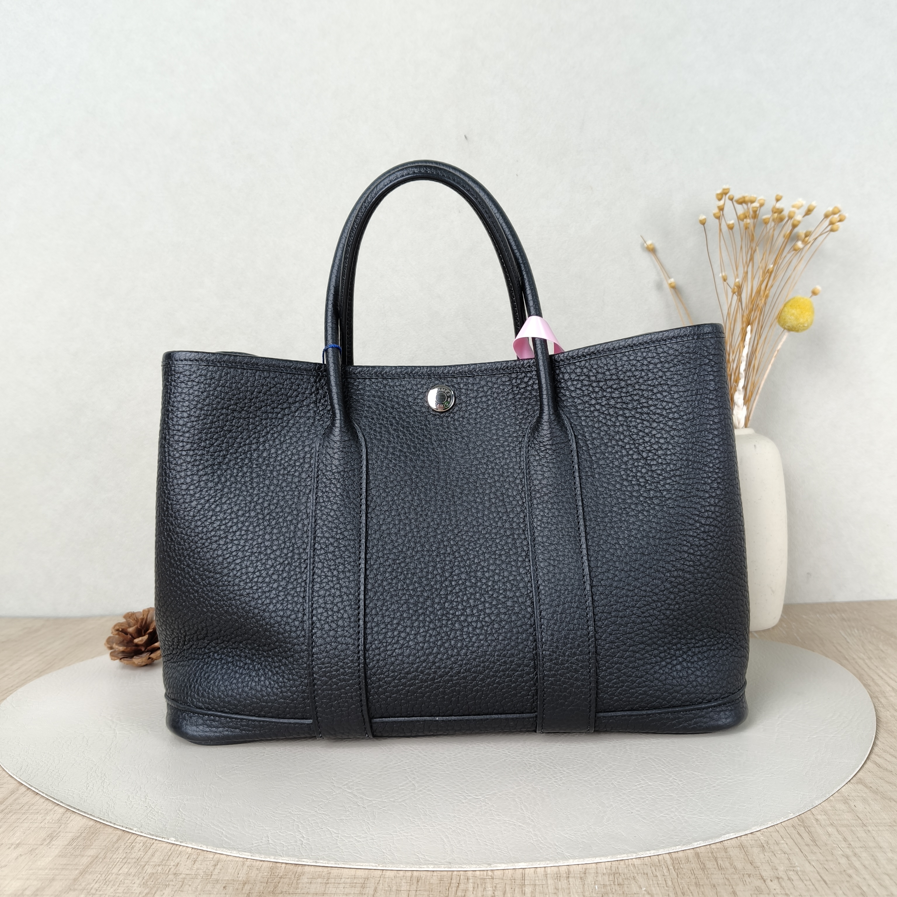 Hermès Top Handle Bag Garden Party 30 30Black Negonda Calfskin Medium30 × 13 × 21 cm — cover view 3 of 5