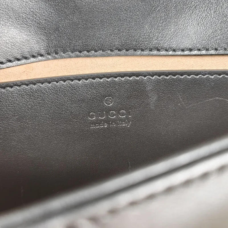 GUCCI Crossbody Bag GG Marmont Small Marmont 22 Black CC alfskin Small 22 × 6 × 13 cm — detail view 12 of 13