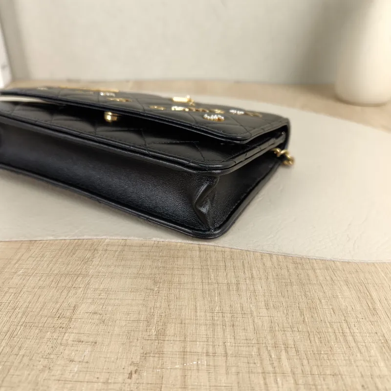Chanel Crossbody Bag Classic Flap WOC CF WOCWOC Bag Edition Black Lambskinmini19.2 × 3.5 × 12.3 cm — detail view 7 of 17