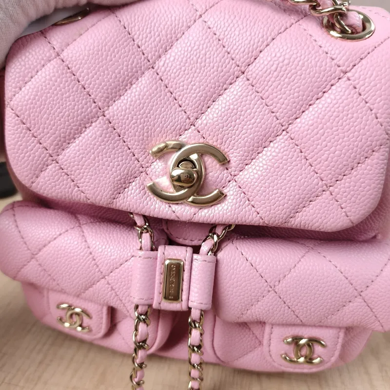 Chanel Backpack Duma Pink Calfskin Small16.5 × 10 × 17.5 cm — detail view 13 of 14