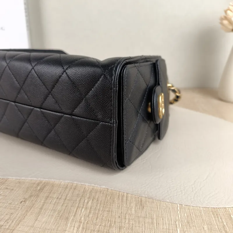 Chanel Shoulder Bag 25Bag Black Grained Calfskin Mini 20 × 12.5 × 22 cm — detail view 3 of 12
