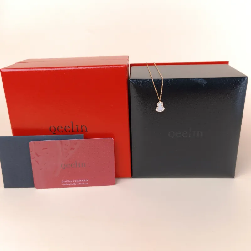 Qeelin Necklace Wulu Collection Necklace White Mother-of-Pearl Diamond18KR ose Gold One Size 40cm — cover view 8 of 8