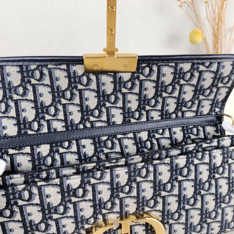 DIOR Crossbody Bag Edition Chain Shoulder Crossbody Bag Blue Canvas One Size 27.5 × 3 × 12.5 cm — detail view 12 of 12