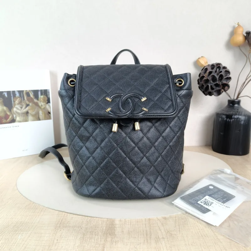 Chanel Backpack vanity case Backpack Black Calfskin One Size 22 × 13 × 25 cm 26 — cover view 5 of 6