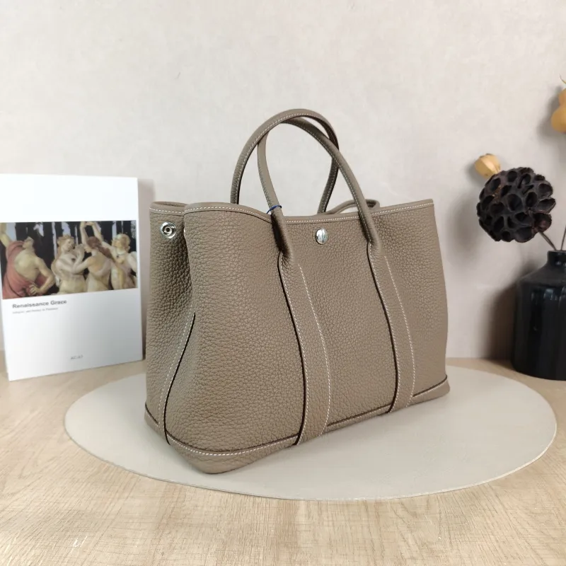 Hermès Top Handle Bag Garden Party 30 30 Negonda Calfskin Medium 30 × 13 × 21 cm G — cover view 4 of 5