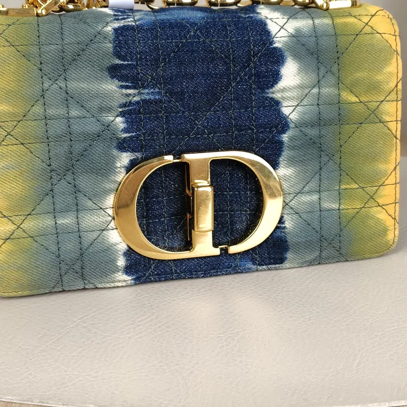 DIOR Crossbody Bag Caro Chain Bag Colorblock Canvas20 × 7 × 13.5 cm — detail view 10 of 13