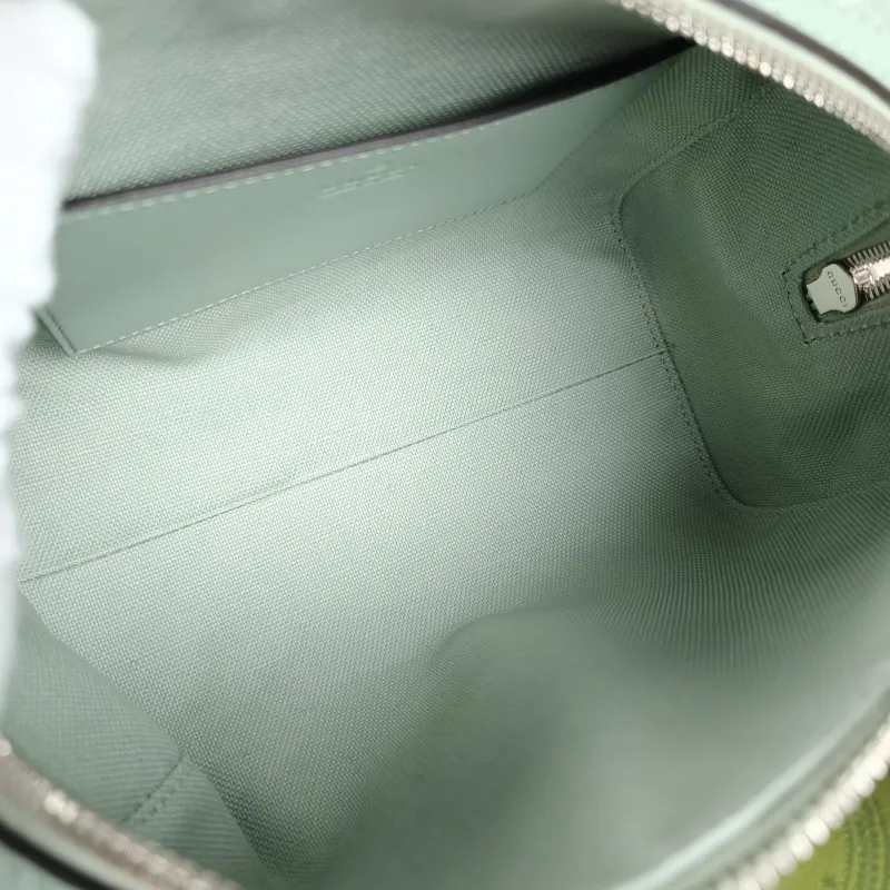 GUCCI Top Handle Bag Ophidia Green Canvas One Size 21 × 11 × 13 cm — detail view 9 of 11