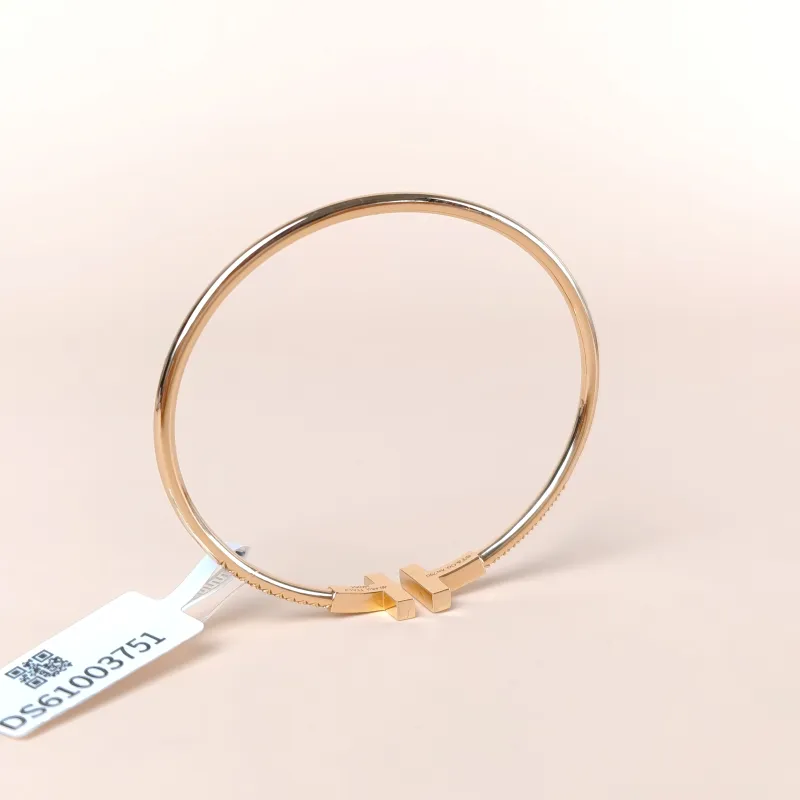 Tiffany&Co. Bangle TC ollection Rose Gold Diamond18KR ose Gold One Size 16.2cm — cover view 8 of 8