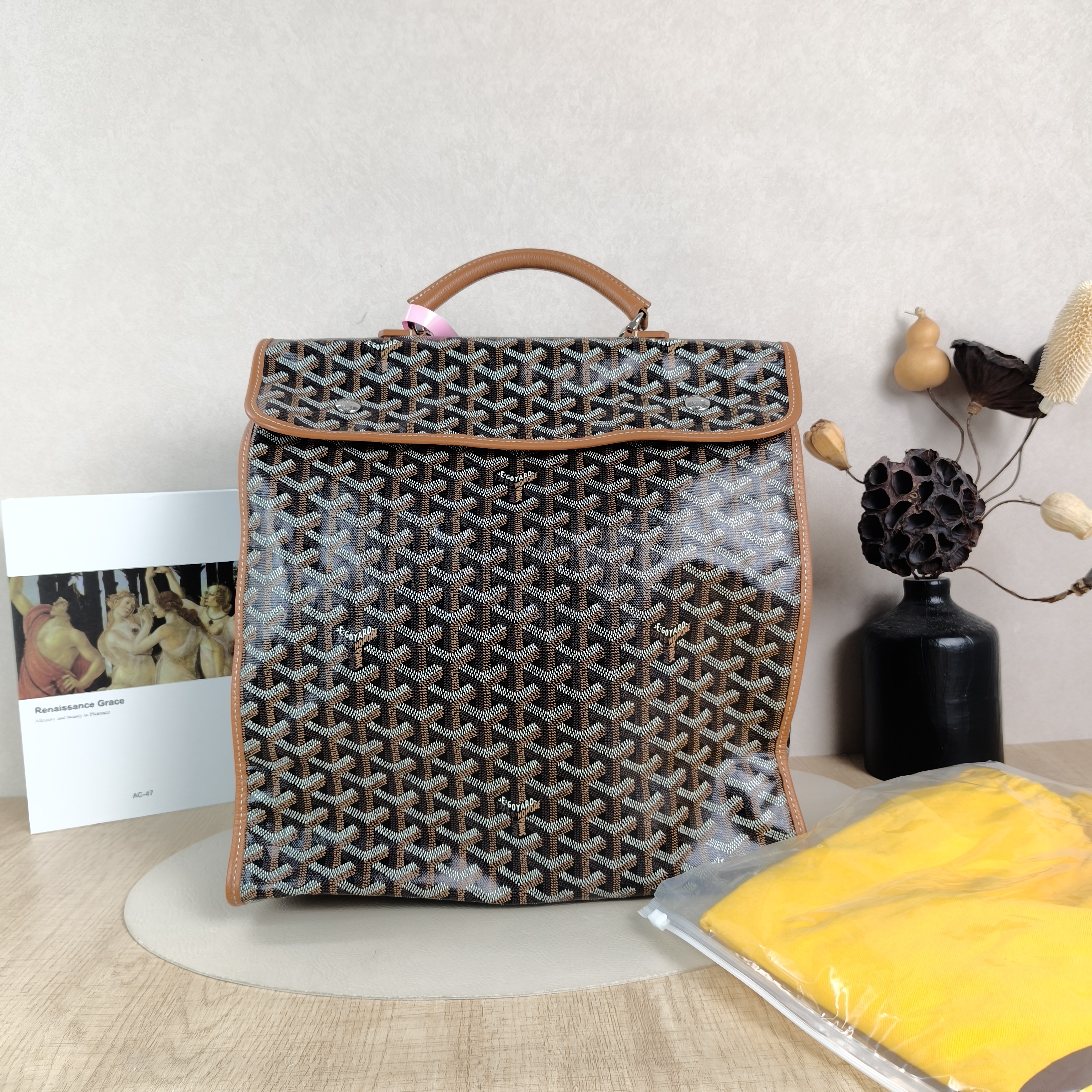 GOYARD Backpack SAINT LEGER Backpack Brown PVC One Size34 × 15 × 37 cm — cover view 6 of 6