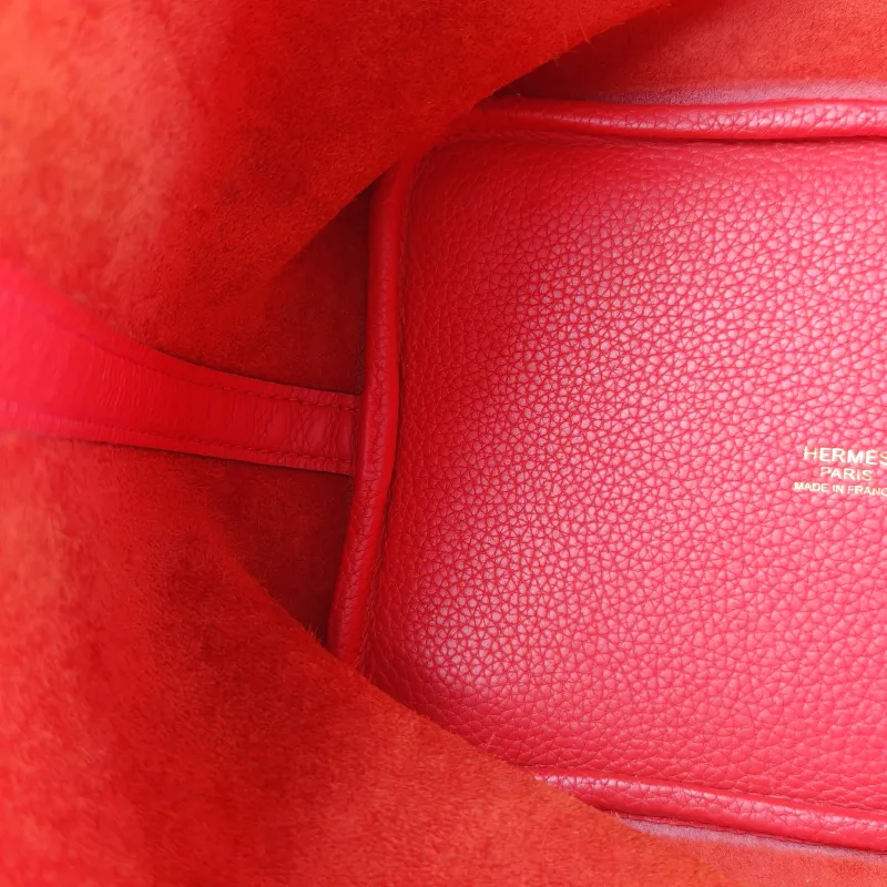 Hermès Top Handle Bag Picotin Lock 18 18S3 Red TC Calfskin Small18 × 13 × 18 cm — detail view 6 of 10