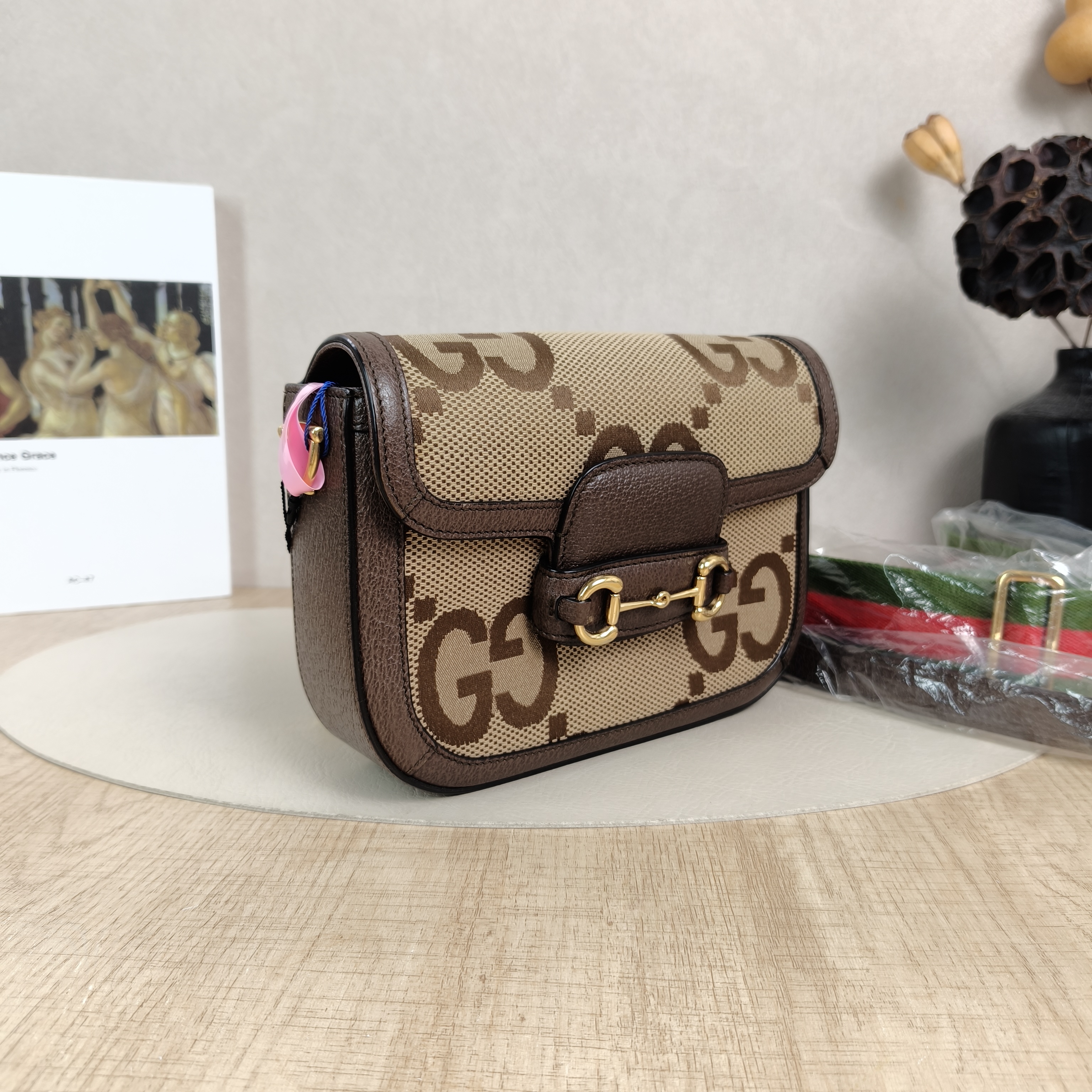 GUCCI Crossbody Bag Horsebit 1955 Horsebit Small Colorblock Canvas, Small20.5 × 5 × 14.5 cm — cover view 4 of 6