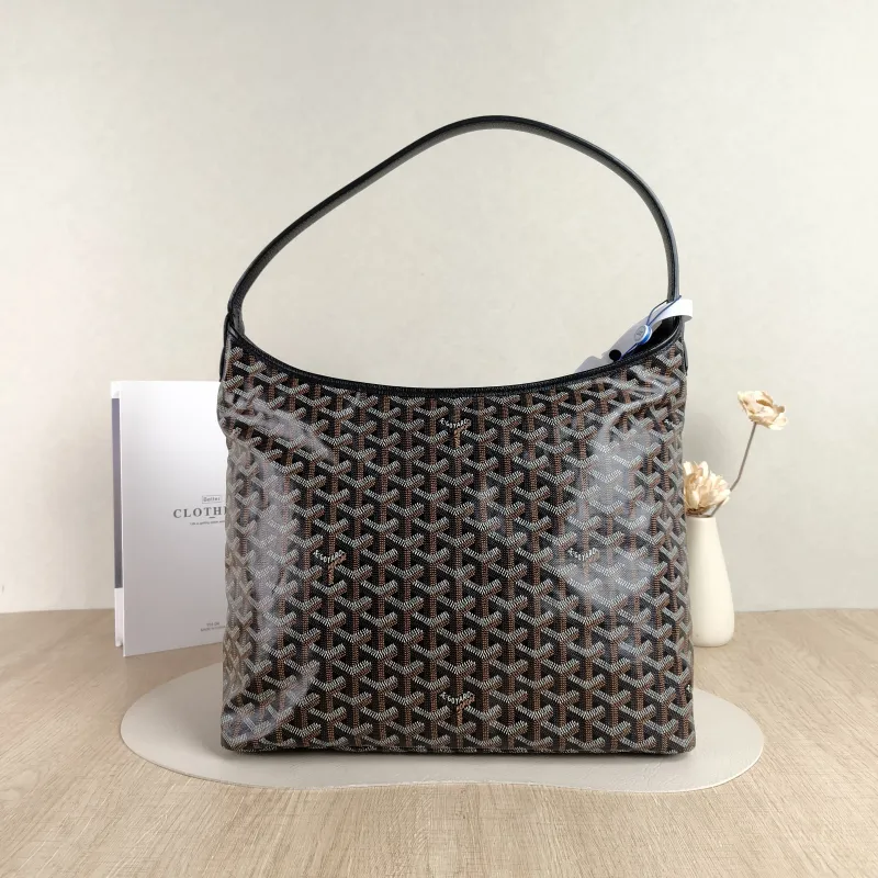 GOYARD Shoulder Bag Boheme Hobo​ Black ine Canvas Small 43 × 14 × 27 cm — cover view 3 of 5
