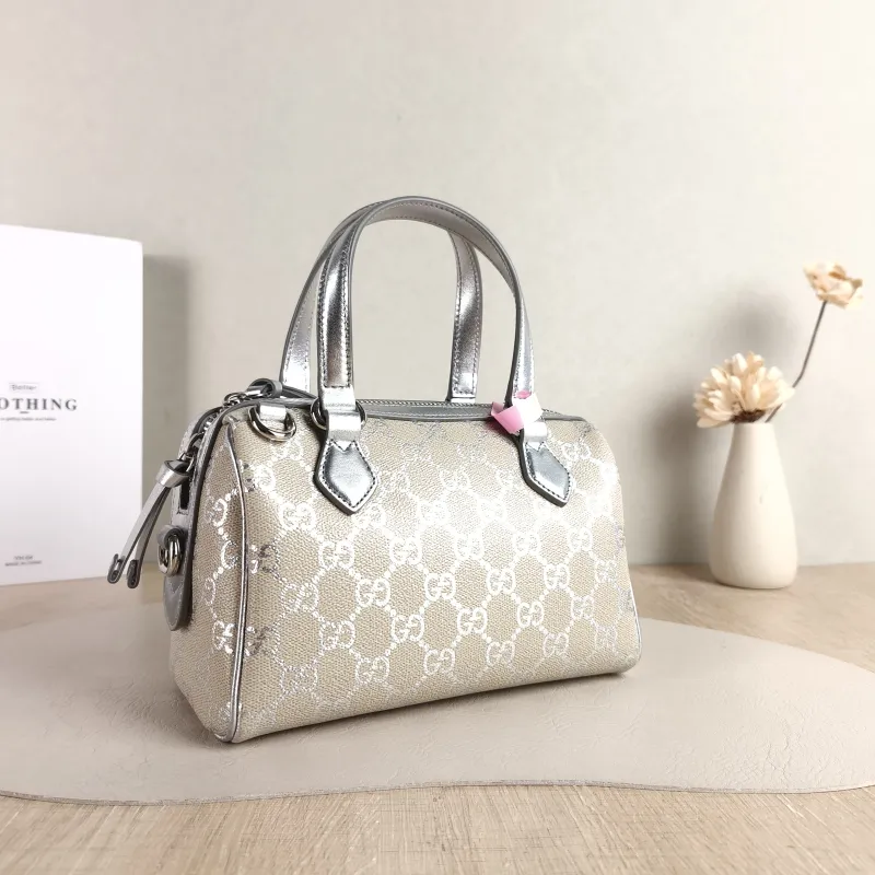 GUCCI Crossbody Bag GG Collection Silver Monogram PVC 20 × 11 × 13 cm — cover view 3 of 5