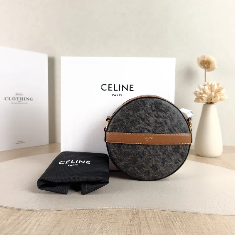 CELINE Crossbody Bag Triomphe Monogram PVC Mini 13.5 × 4 × 13.5 cm — cover view 2 of 5